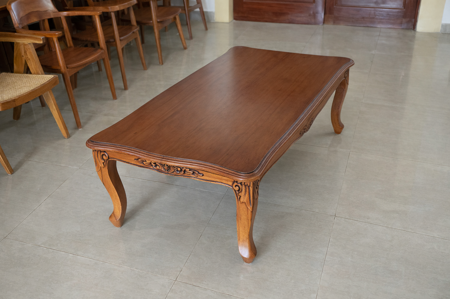 Ornate Carved Wooden Coffee Table