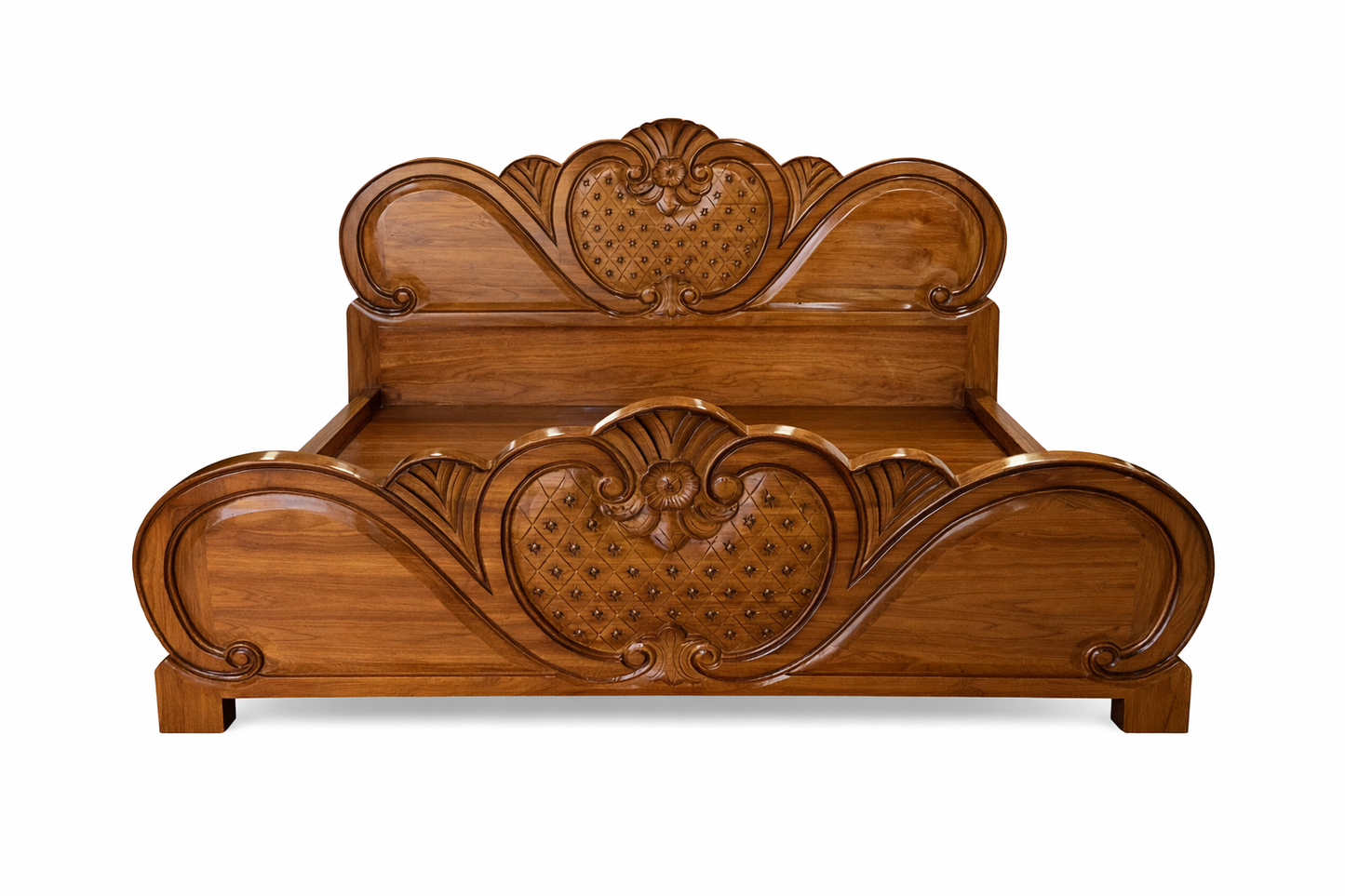 Royal Carved Wooden Bed