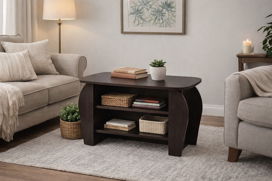 Elegant Curved Wooden Table