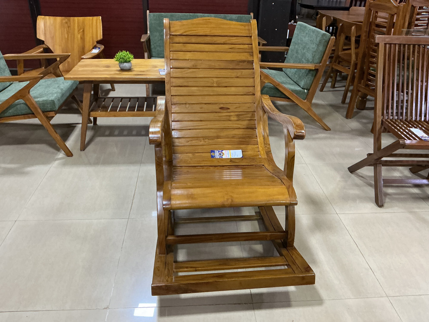 Wooden rocking chair