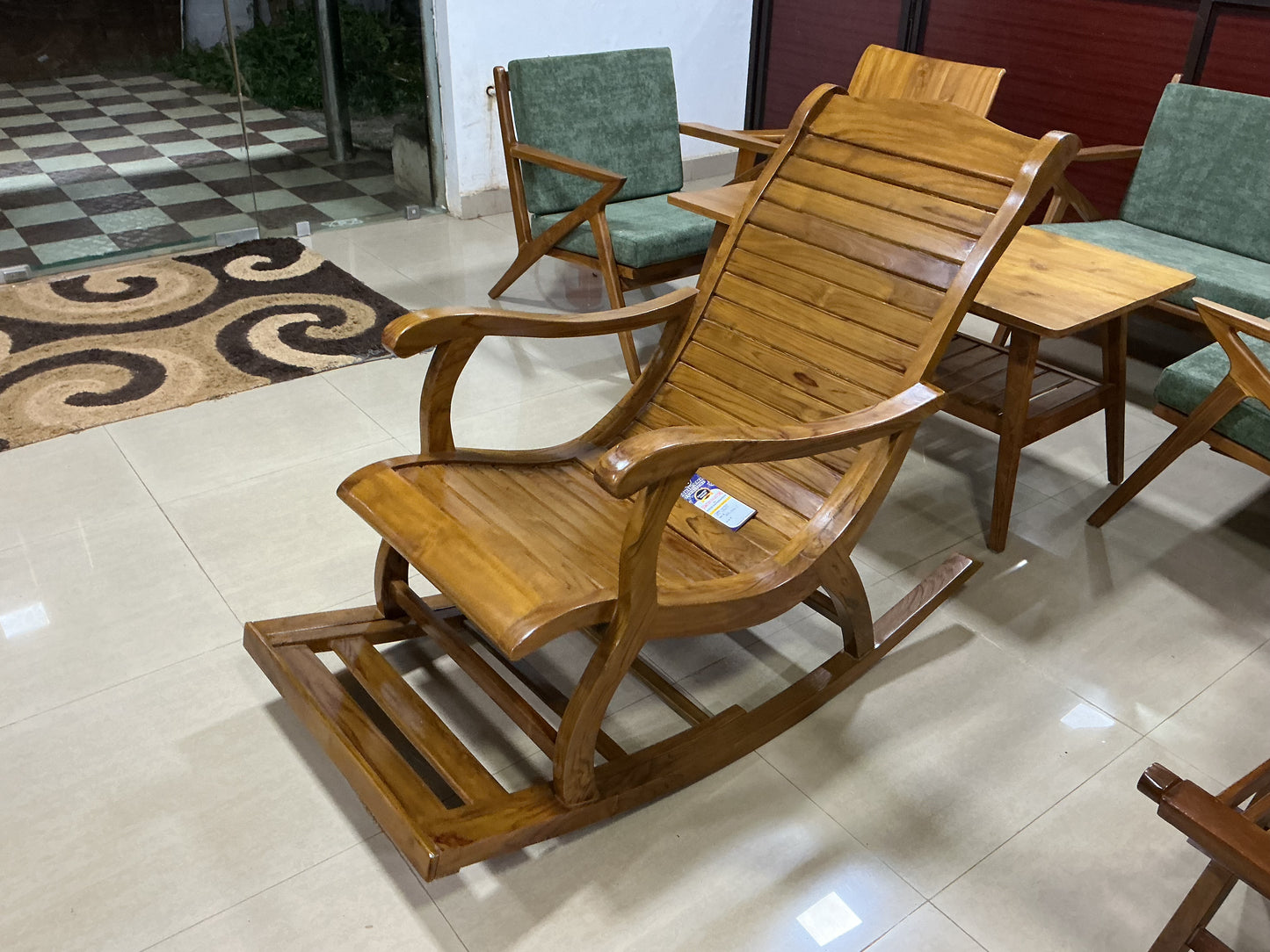 Wooden rocking chair