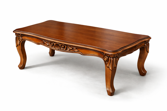 Ornate Carved Wooden Coffee Table