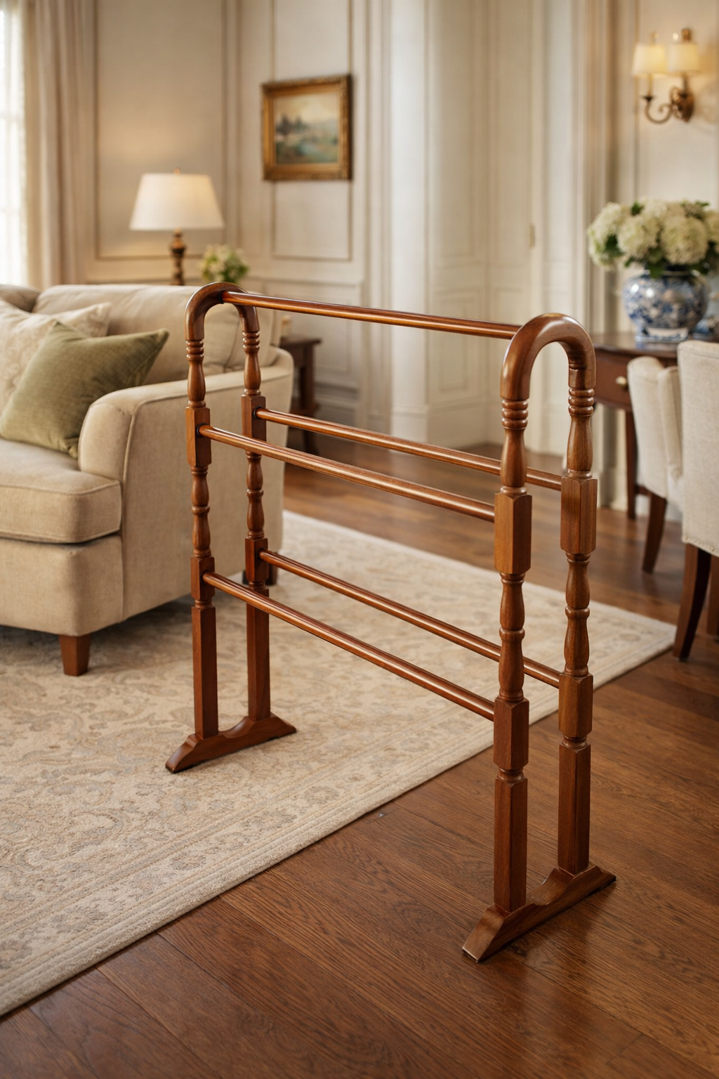 Handcrafted Wooden Towel & Quilt Rack