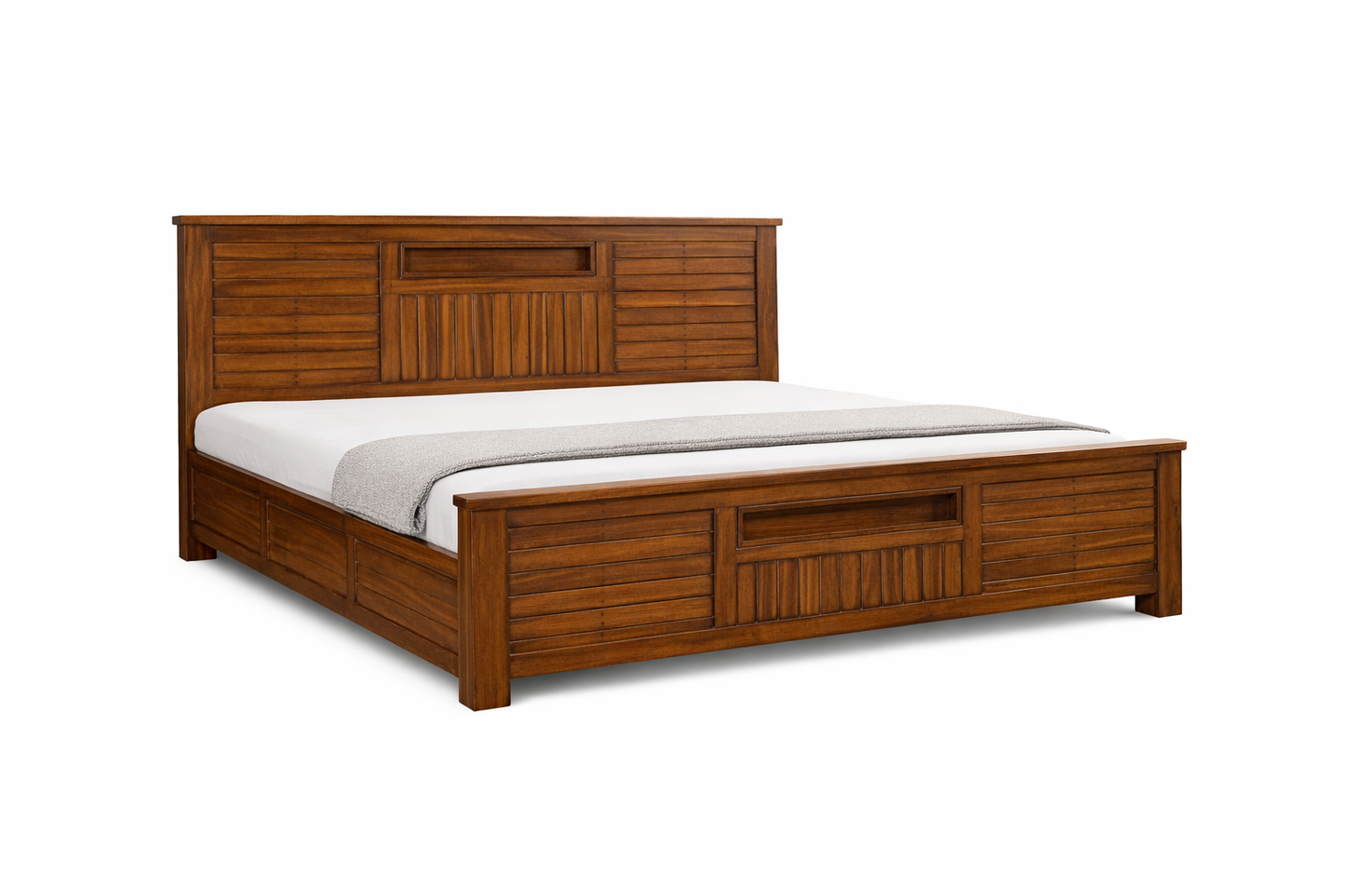 Premium Solid Wood Bed – Elegant Craftsmanship