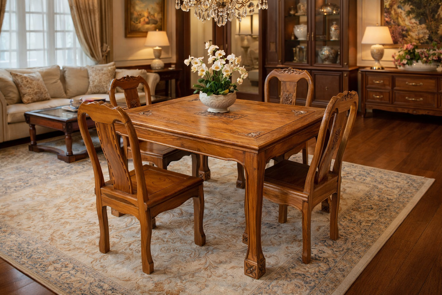 Royal Carved Wooden Dining Set