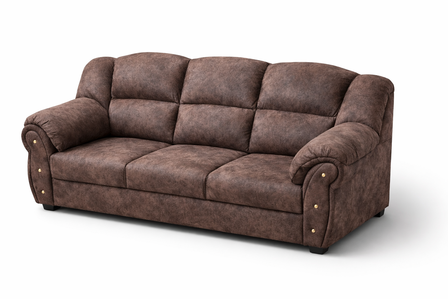 Regal Brown Sofa Set – Plush Comfort & Timeless Design