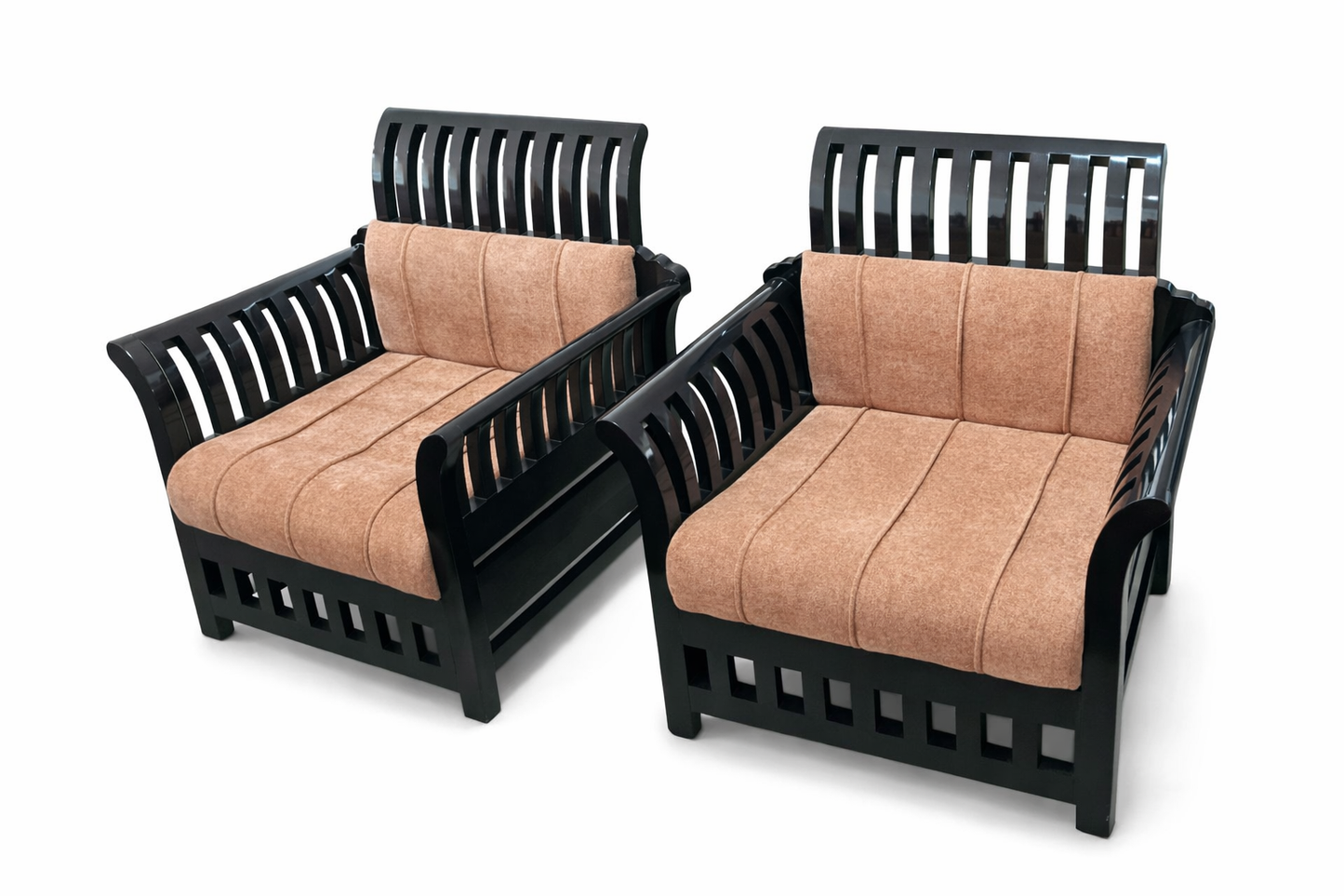Rust Elegance Wooden Armchair