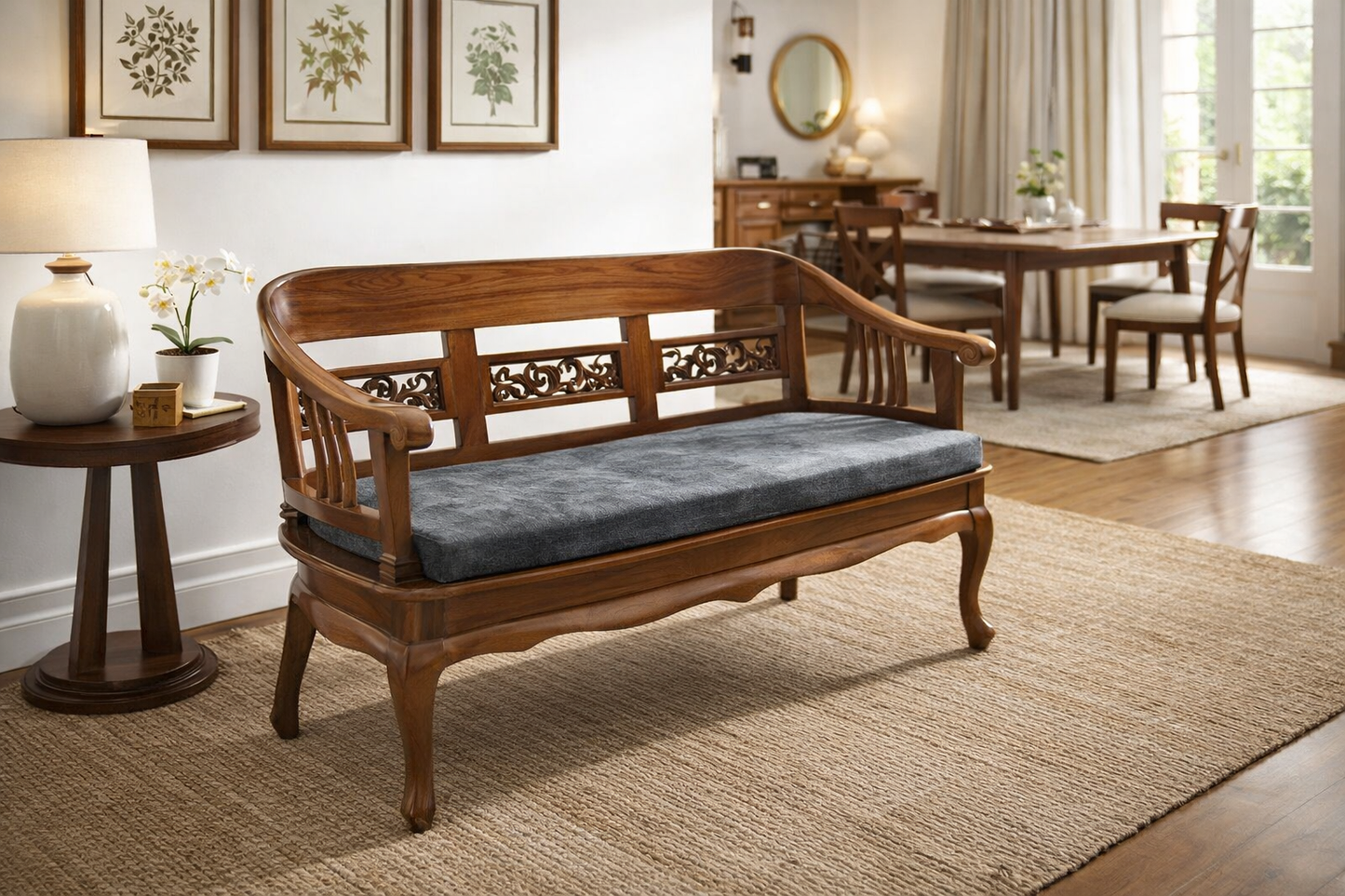 Regal Wooden Sofa Set – Handcrafted Elegance