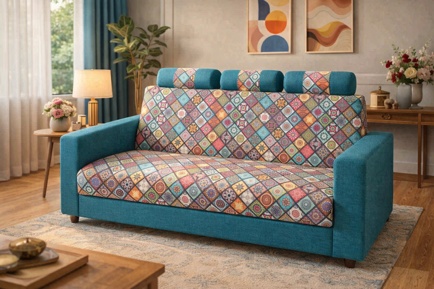 Turquoise Harmony Sofa Set