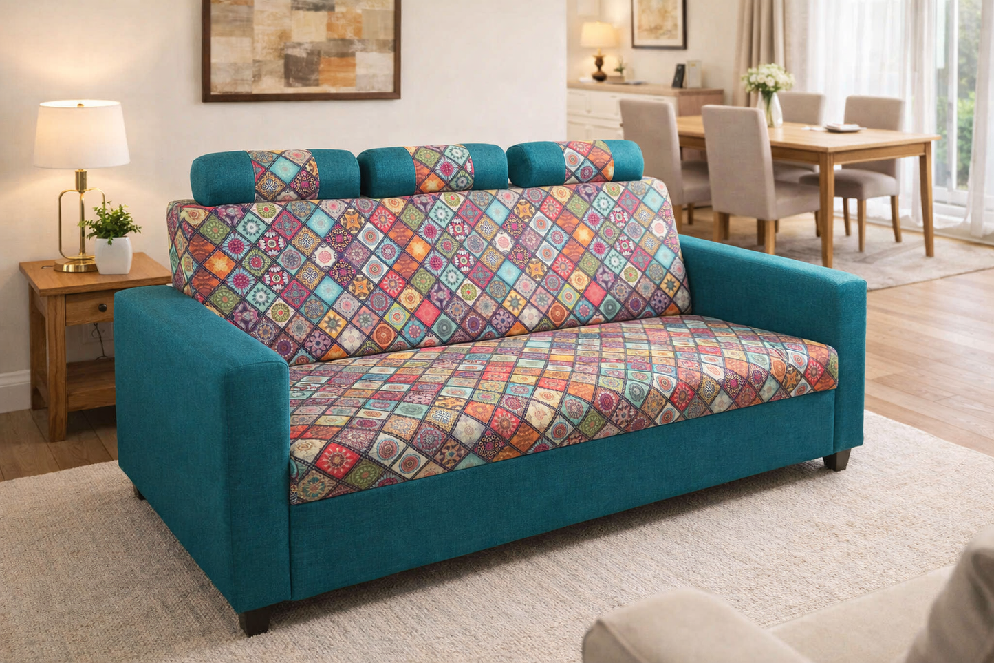 Turquoise Harmony Sofa Set