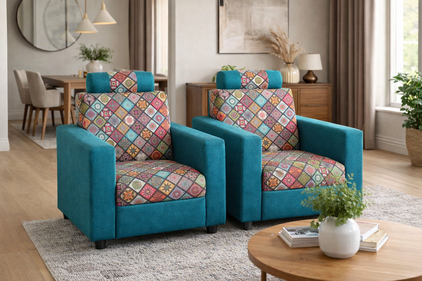 Turquoise Harmony Sofa Set