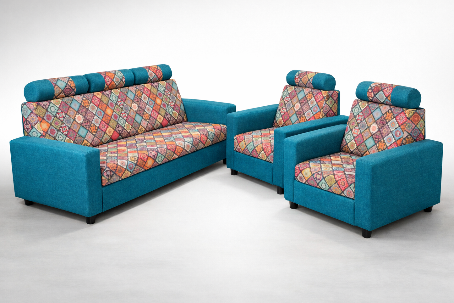 Turquoise Harmony Sofa Set
