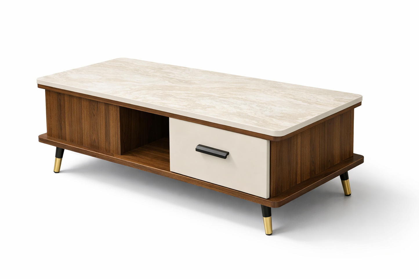 Elegant Marble-Top Coffee Table