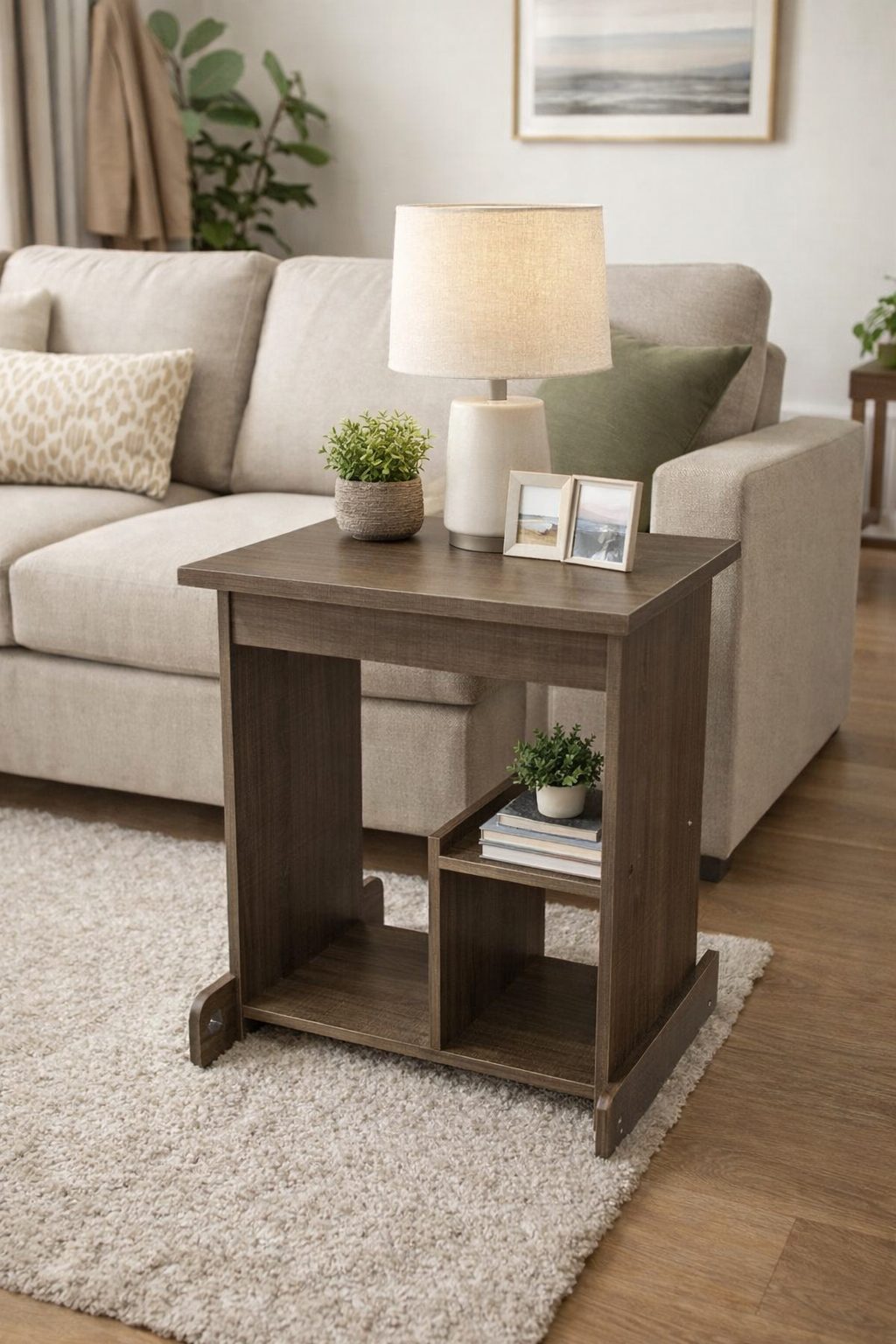 Modern Walnut Side Table